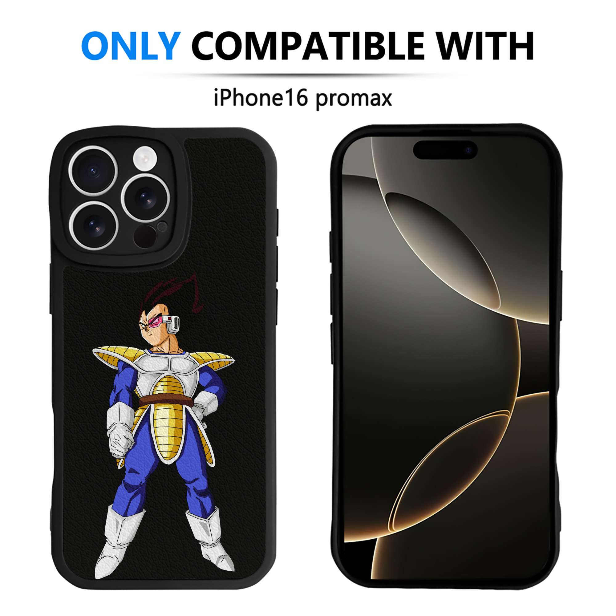 （画像用） ドラゴンボール ベジータ四世（Bejīta Yonsei）DRAGON BALL Vegeta IV 【iPhone 16シリーズ対応】シリコンスマホケース（レザー調） 材質：シリコン